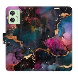 Flipové pouzdro iSaprio - Dark Marble - Motorola Moto G54 5G / G54 5G Power Edition obraz