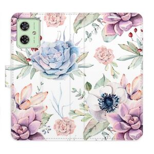 Flipové pouzdro iSaprio - Succulents Pattern - Motorola Moto G54 5G / G54 5G Power Edition obraz