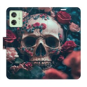 Flipové pouzdro iSaprio - Skull in Roses 02 - Motorola Moto G54 5G / G54 5G Power Edition obraz