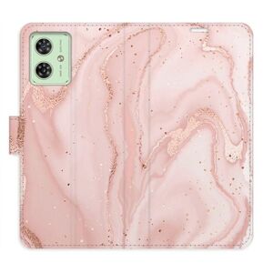Flipové pouzdro iSaprio - RoseGold Marble - Motorola Moto G54 5G / G54 5G Power Edition obraz