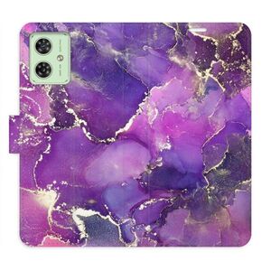 Flipové pouzdro iSaprio - Purple Marble - Motorola Moto G54 5G / G54 5G Power Edition obraz