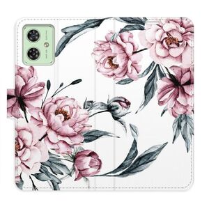 Flipové pouzdro iSaprio - Pink Flowers - Motorola Moto G54 5G / G54 5G Power Edition obraz