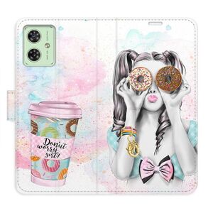Flipové pouzdro iSaprio - Donut Worry Girl - Motorola Moto G54 5G / G54 5G Power Edition obraz