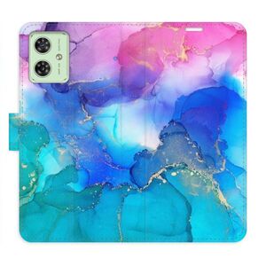 Flipové pouzdro iSaprio - BluePink Paint - Motorola Moto G54 5G / G54 5G Power Edition obraz