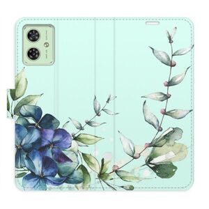Flipové pouzdro iSaprio - Blue Flowers - Motorola Moto G54 5G / G54 5G Power Edition obraz