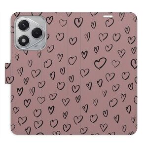 Flipové pouzdro iSaprio - Heart Dark 02 - Honor 400 Lite obraz