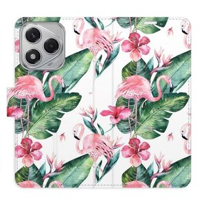 Flipové pouzdro iSaprio - Flamingos Pattern - Honor 400 Lite obraz