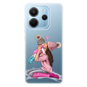 Silikonové pouzdro iSaprio - Kissing Mom - Brunette and Girl - Xiaomi Redmi Note 14 obraz