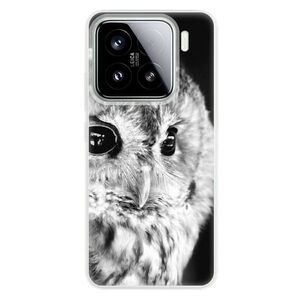 Silikonové pouzdro iSaprio - BW Owl - Xiaomi 15 obraz