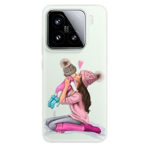 Silikonové pouzdro iSaprio - Kissing Mom - Brunette and Girl - Xiaomi 15 obraz
