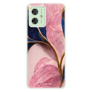 Silikonové pouzdro iSaprio - Pink Blue Leaves - Motorola Moto G54 5G / G54 5G Power Edition obraz