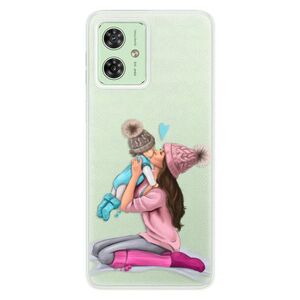 Silikonové pouzdro iSaprio - Kissing Mom - Brunette and Boy - Motorola Moto G54 5G / G54 5G Power Edition obraz