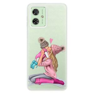 Silikonové pouzdro iSaprio - Kissing Mom - Blond and Girl - Motorola Moto G54 5G / G54 5G Power Edition obraz