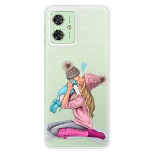 Silikonové pouzdro iSaprio - Kissing Mom - Blond and Boy - Motorola Moto G54 5G / G54 5G Power Edition obraz