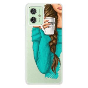 Silikonové pouzdro iSaprio - My Coffe and Brunette Girl - Motorola Moto G54 5G / G54 5G Power Edition obraz
