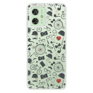 Silikonové pouzdro iSaprio - Vintage Pattern 01 - black - Motorola Moto G54 5G / G54 5G Power Edition obraz