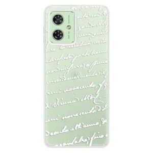 Silikonové pouzdro iSaprio - Handwriting 01 - white - Motorola Moto G54 5G / G54 5G Power Edition obraz