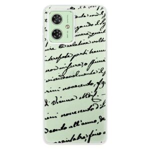 Silikonové pouzdro iSaprio - Handwriting 01 - black - Motorola Moto G54 5G / G54 5G Power Edition obraz