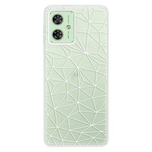 Silikonové pouzdro iSaprio - Abstract Triangles 03 - white - Motorola Moto G54 5G / G54 5G Power Edition obraz