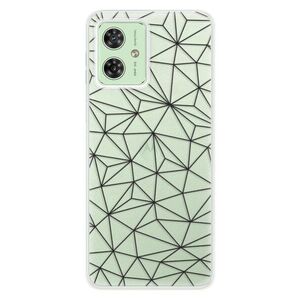 Silikonové pouzdro iSaprio - Abstract Triangles 03 - black - Motorola Moto G54 5G / G54 5G Power Edition obraz