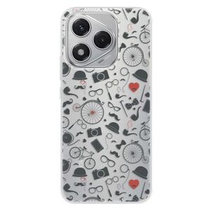 Silikonové pouzdro iSaprio - Vintage Pattern 01 - black - Honor 400 Lite obraz