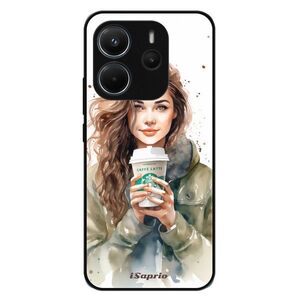 Lesklé pouzdro Exclusive iSaprio - Girl With Latte - Xiaomi Redmi Note 14 obraz