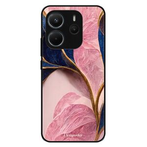 Lesklé pouzdro Exclusive iSaprio - Pink Blue Leaves - Xiaomi Redmi Note 14 obraz