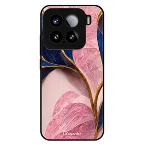 Lesklé pouzdro Exclusive iSaprio - Pink Blue Leaves - Xiaomi 15 obraz