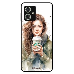 Lesklé pouzdro Exclusive iSaprio - Girl With Latte - Motorola Moto G54 5G / G54 5G Power Edition obraz