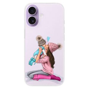 Silikonové pouzdro iSaprio - Kissing Mom - Brunette and Boy - iPhone 17 obraz