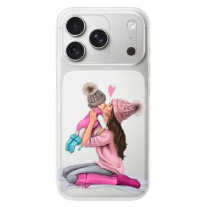 Silikonové pouzdro iSaprio - Kissing Mom - Brunette and Girl - iPhone 17 Pro obraz