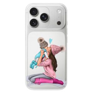 Silikonové pouzdro iSaprio - Kissing Mom - Brunette and Boy - iPhone 17 Pro obraz