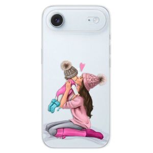 Silikonové pouzdro iSaprio - Kissing Mom - Brunette and Girl - iPhone 17 Air obraz