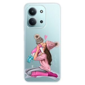 Silikonové pouzdro iSaprio - Kissing Mom - Brunette and Girl - Xiaomi Redmi 15C obraz