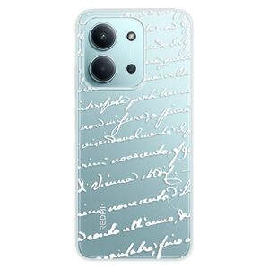Silikonové pouzdro iSaprio - Handwriting 01 - white - Xiaomi Redmi 15C obraz