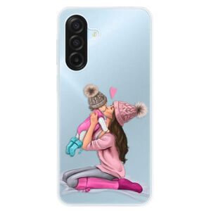 Silikonové pouzdro iSaprio - Kissing Mom - Brunette and Girl - Samsung Galaxy A17 / A17 5G obraz