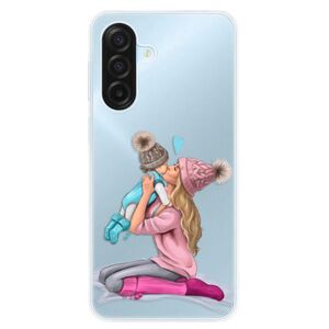 Silikonové pouzdro iSaprio - Kissing Mom - Blond and Boy - Samsung Galaxy A17 / A17 5G obraz