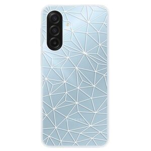 Silikonové pouzdro iSaprio - Abstract Triangles 03 - white - Samsung Galaxy A17 / A17 5G obraz