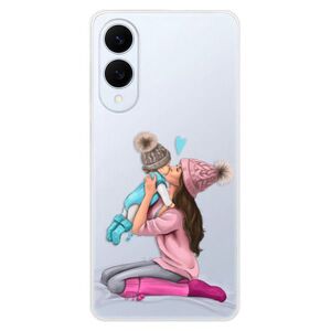 Silikonové pouzdro iSaprio - Kissing Mom - Brunette and Boy - Samsung Galaxy S25 Edge obraz