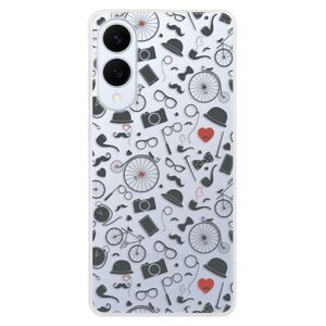 Silikonové pouzdro iSaprio - Vintage Pattern 01 - black - Samsung Galaxy S25 Edge obraz