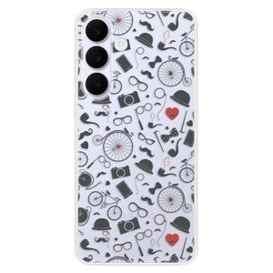 Silikonové pouzdro iSaprio - Vintage Pattern 01 - black - Samsung Galaxy S25 FE obraz