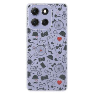 Silikonové pouzdro iSaprio - Vintage Pattern 01 - black - Motorola Moto G86 5G obraz