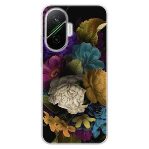 Silikonové pouzdro iSaprio - Dark Flowers - Poco F7 obraz
