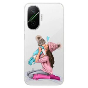 Silikonové pouzdro iSaprio - Kissing Mom - Brunette and Boy - Poco F7 obraz