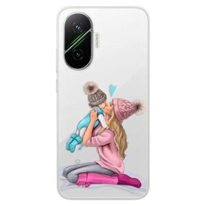 Silikonové pouzdro iSaprio - Kissing Mom - Blond and Boy - Poco F7 obraz