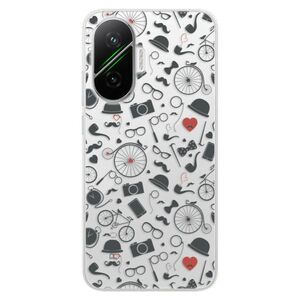 Silikonové pouzdro iSaprio - Vintage Pattern 01 - black - Poco F7 obraz
