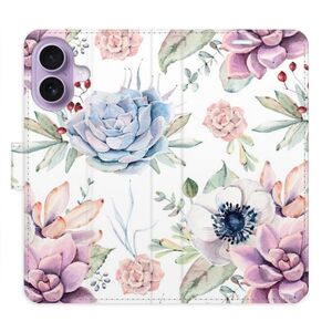 Flipové pouzdro iSaprio - Succulents Pattern - iPhone 17 obraz