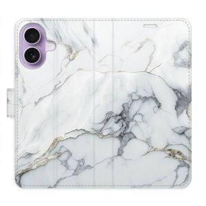 Flipové pouzdro iSaprio - SilverMarble 15 - iPhone 17 obraz