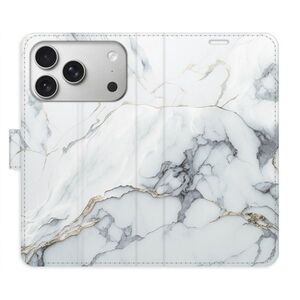 Flipové pouzdro iSaprio - SilverMarble 15 - iPhone 17 Pro obraz