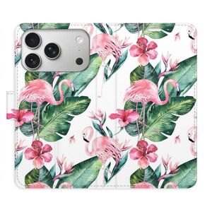 Flipové pouzdro iSaprio - Flamingos Pattern - iPhone 17 Pro obraz